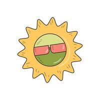 Summer cute element in cartoon style illustration vector