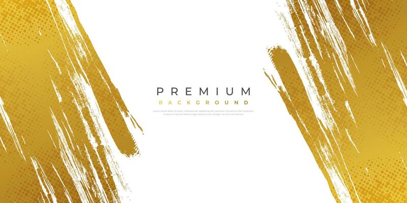 Abstract Gold Brush Texture Background with Halftone Effect. Brush Stroke Illustration for Banner, Poster, or Sports. Scratch and Texture Elements For Design
