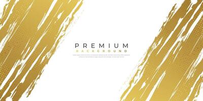 Abstract Gold Brush Texture Background with Halftone Effect. Brush Stroke Illustration for Banner, Poster, or Sports. Scratch and Texture Elements For Design vector
