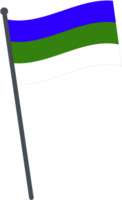komi bandera ondulación en polo. nacional bandera polo transparente. png