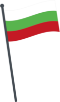 Bulgaria bandera ondulación en polo. nacional bandera polo transparente. png