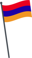 Armenia bandera ondulación en polo. nacional bandera polo transparente. png