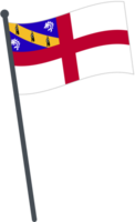 herm bandeira acenando em pólo. nacional bandeira pólo transparente. png