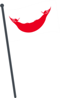 Pasqua isola bandiera agitando su polo. nazionale bandiera polo trasparente. png