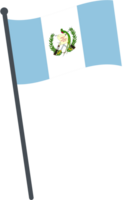 Guatemala flag waving on pole. national flag pole transparent. png