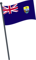 Saint Helena flag waving on pole. national flag pole transparent. png