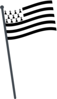 Bretaña bandera ondulación en polo. nacional bandera polo transparente. png