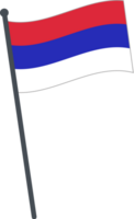 Republika Srpsk flag waving on pole. national flag pole transparent. png