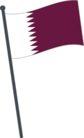 qatar vlag golvend Aan pool. nationaal vlag pool transparant. png