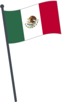 Mexico vlag golvend Aan pool. nationaal vlag pool transparant. png