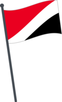 Sealand Principality flag waving on pole. national flag pole transparent. png