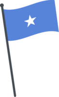 Somalia Flagge winken auf Pole. National Flagge Pole transparent. png