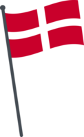 souverän Militär- Flagge winken auf Pole. National Flagge Pole transparent. png