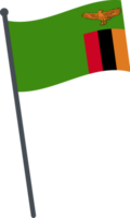 zambia flagga vinka på Pol. nationell flagga Pol transparent. png