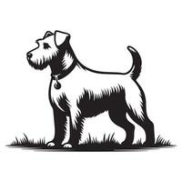 West Highland White Terrier Observing illustration in black and white vector