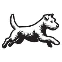 Westie Dog - West Highland White Terrier Running illustration vector