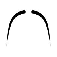 Fu Manchu moustache icon isolated on white background vector