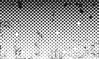 Rough Grunge Gritty Halftone Pattern Dots with Transparent Background Distressed Spilled Ink Overlay Design vector