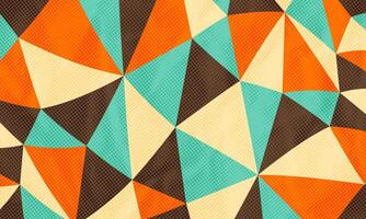 Abstract Vintage Retro 60s 70s Aesthetic Geometric Shapes Pattern Background Dotted Color Halftone Print Texture vector