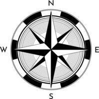 Complex Compass Rose Isolated Icon vector