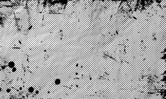 Newspaper Dotted Halftone Texture Retro Print Spilled Ink Stain Splatter Overlay Background vector