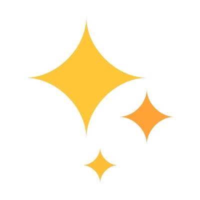 Glitter icon. Sparkle. Clean.