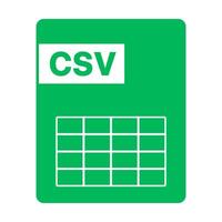 CSV file icon. CSV data. vector