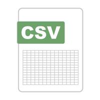 CSV file icon. CSV data icon. vector