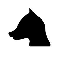 perro silueta icono en perfil. animal. vector