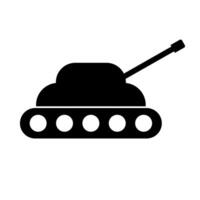 tanque silueta icono. militar arma. vector
