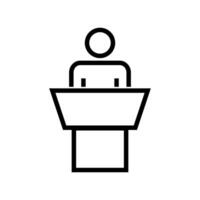 A person giving a speech. Speech. vector
