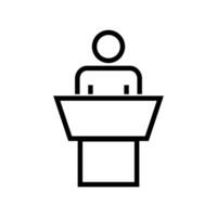 A person giving a speech. Speech. vector