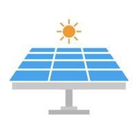 Solar power generation. Solar panel. vector