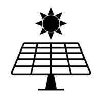 Simple solar power icon. vector