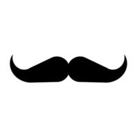 Moustache silhouette icon. Dandy. Uncle. vector