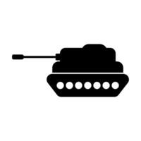 guerra tanque silueta icono. vector