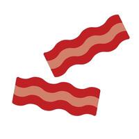 Flat design bacon icon. vector