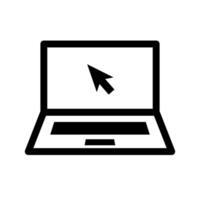 Laptop and Mouse Pointer. Computer operation. User interface. vector