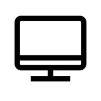 Simple desktop PC icon. Working PC. vector