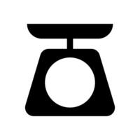 Kitchen scale silhouette icon. vector