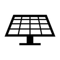 Solar panel icon. Photovoltaic device. vector