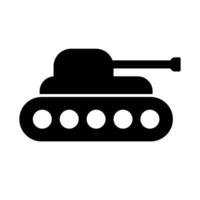 tanque silueta icono. guerra. vector