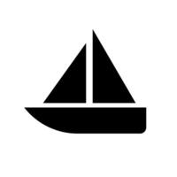 Sailing silhouette icon. Yacht sport. vector