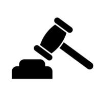 Hammer of a trial or judgment. Gavel. vector