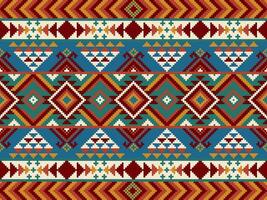 nativo americano patrón, étnico ornamento, geométrico navajo resumen antecedentes. vector