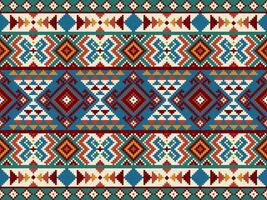 nativo americano ornamento ,étnico patrón, resumen navajo sin costura para fondo, fondo de pantalla, ilustración, textil, tela, ropa , batik, alfombra, bordado. vector