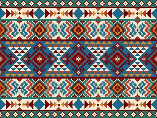 Native American ornament ,Ethnic pattern,Abstract Navajo seamless for background, wallpaper, illustration, textile, fabric, clothing , batik, carpet, embroidery.