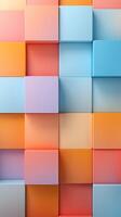 colorful 3d cubes squares wallpaper, ai photo