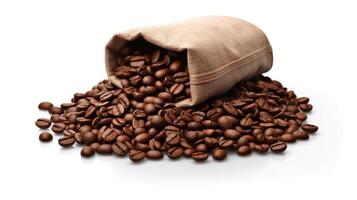 a bag of coffee beans caffeine, ai photo