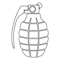 hand grenade icon illustration vector